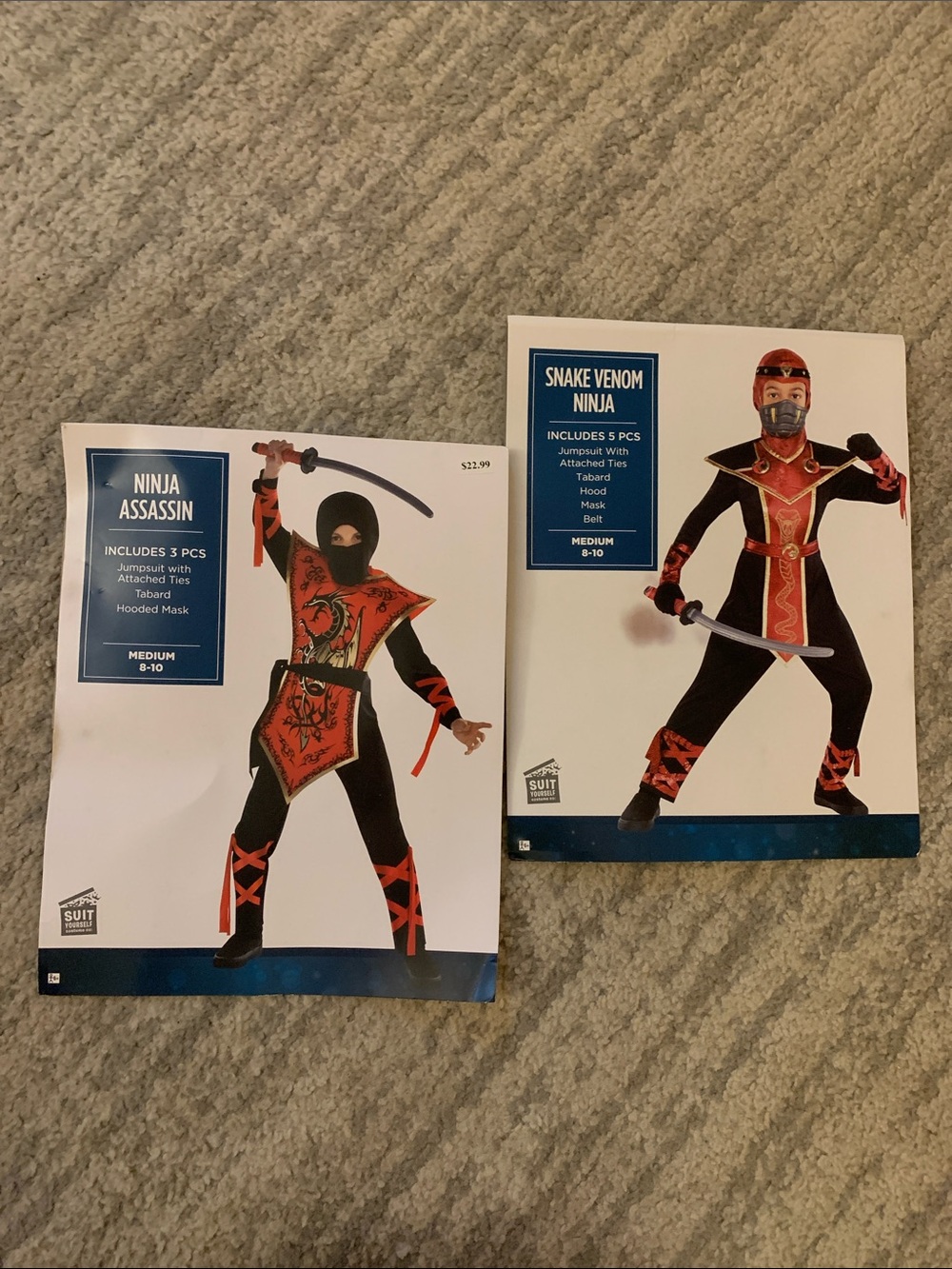 Kids Ninja Assassin Costume - Black & Red